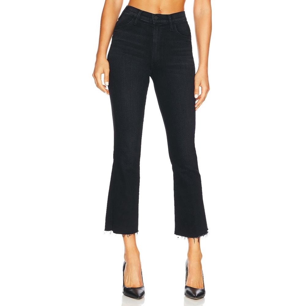Mother The Hustler Ankle‎ Fray High Rise Jeans in Encounters At Night
